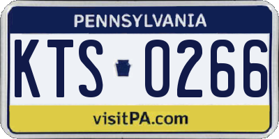 PA license plate KTS0266