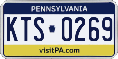 PA license plate KTS0269
