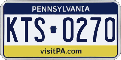 PA license plate KTS0270