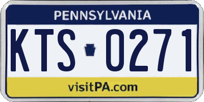 PA license plate KTS0271