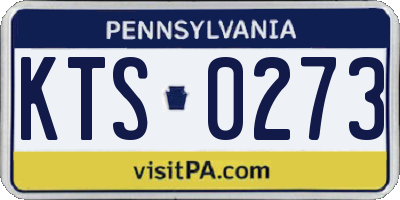 PA license plate KTS0273