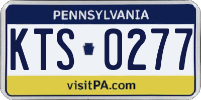 PA license plate KTS0277