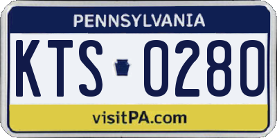PA license plate KTS0280