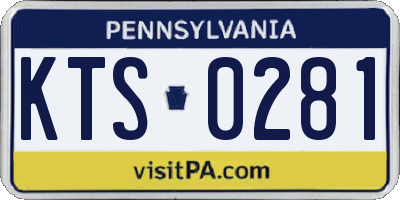 PA license plate KTS0281