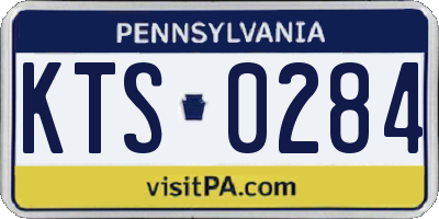PA license plate KTS0284