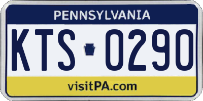 PA license plate KTS0290