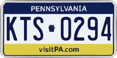 PA license plate KTS0294