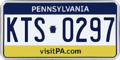 PA license plate KTS0297