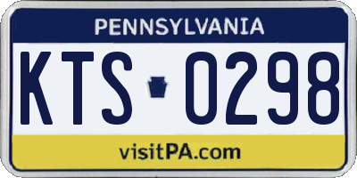 PA license plate KTS0298