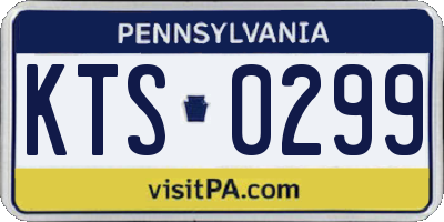 PA license plate KTS0299