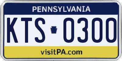 PA license plate KTS0300