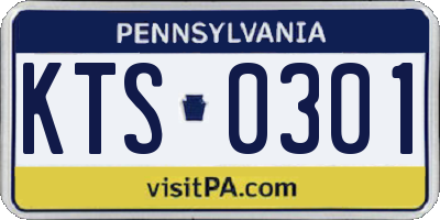 PA license plate KTS0301