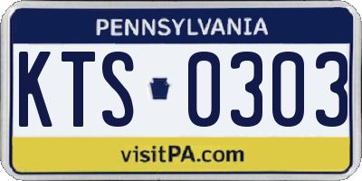 PA license plate KTS0303