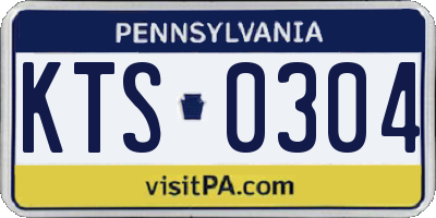 PA license plate KTS0304