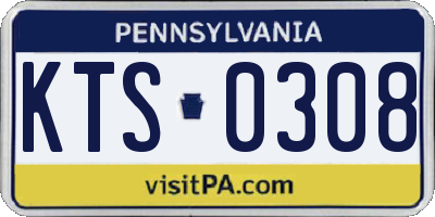 PA license plate KTS0308