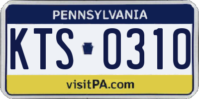 PA license plate KTS0310