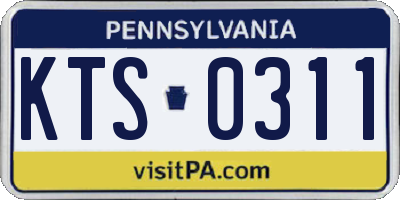 PA license plate KTS0311