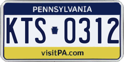 PA license plate KTS0312