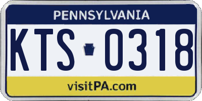 PA license plate KTS0318