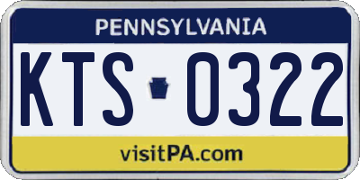 PA license plate KTS0322