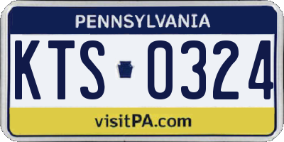 PA license plate KTS0324