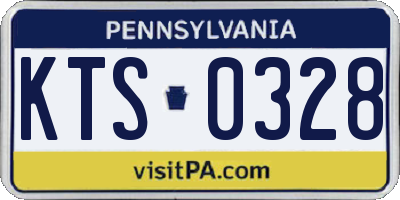 PA license plate KTS0328