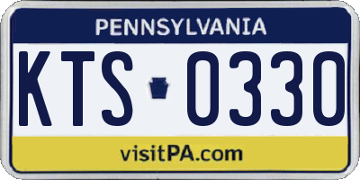 PA license plate KTS0330