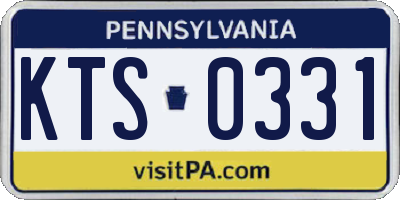 PA license plate KTS0331