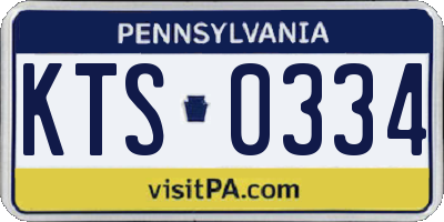 PA license plate KTS0334