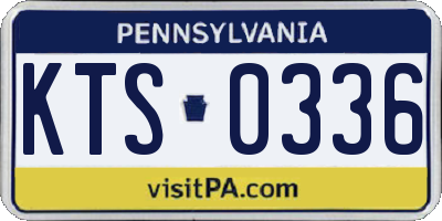 PA license plate KTS0336
