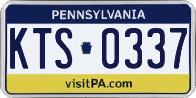 PA license plate KTS0337