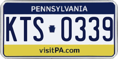 PA license plate KTS0339