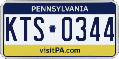 PA license plate KTS0344