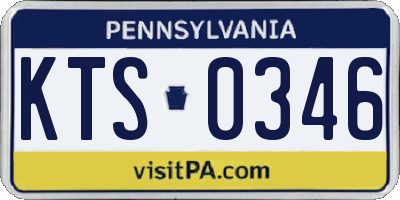 PA license plate KTS0346