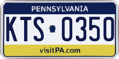 PA license plate KTS0350