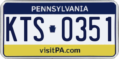 PA license plate KTS0351