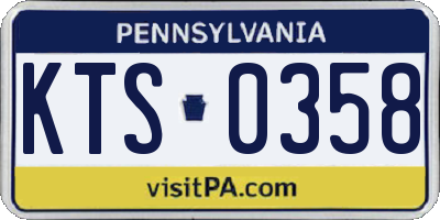 PA license plate KTS0358