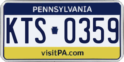 PA license plate KTS0359