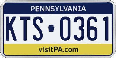 PA license plate KTS0361