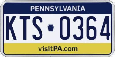 PA license plate KTS0364
