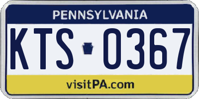 PA license plate KTS0367