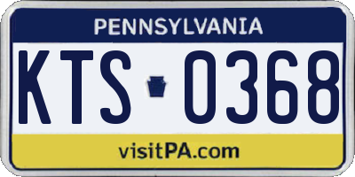 PA license plate KTS0368