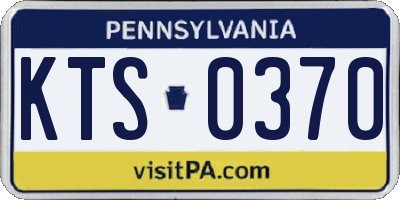 PA license plate KTS0370