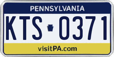 PA license plate KTS0371