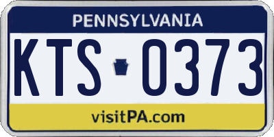 PA license plate KTS0373