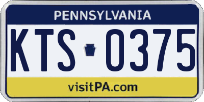 PA license plate KTS0375