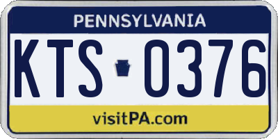 PA license plate KTS0376