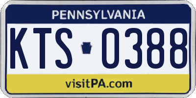 PA license plate KTS0388