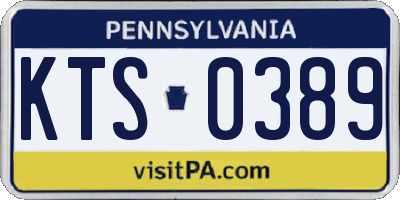 PA license plate KTS0389