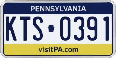 PA license plate KTS0391